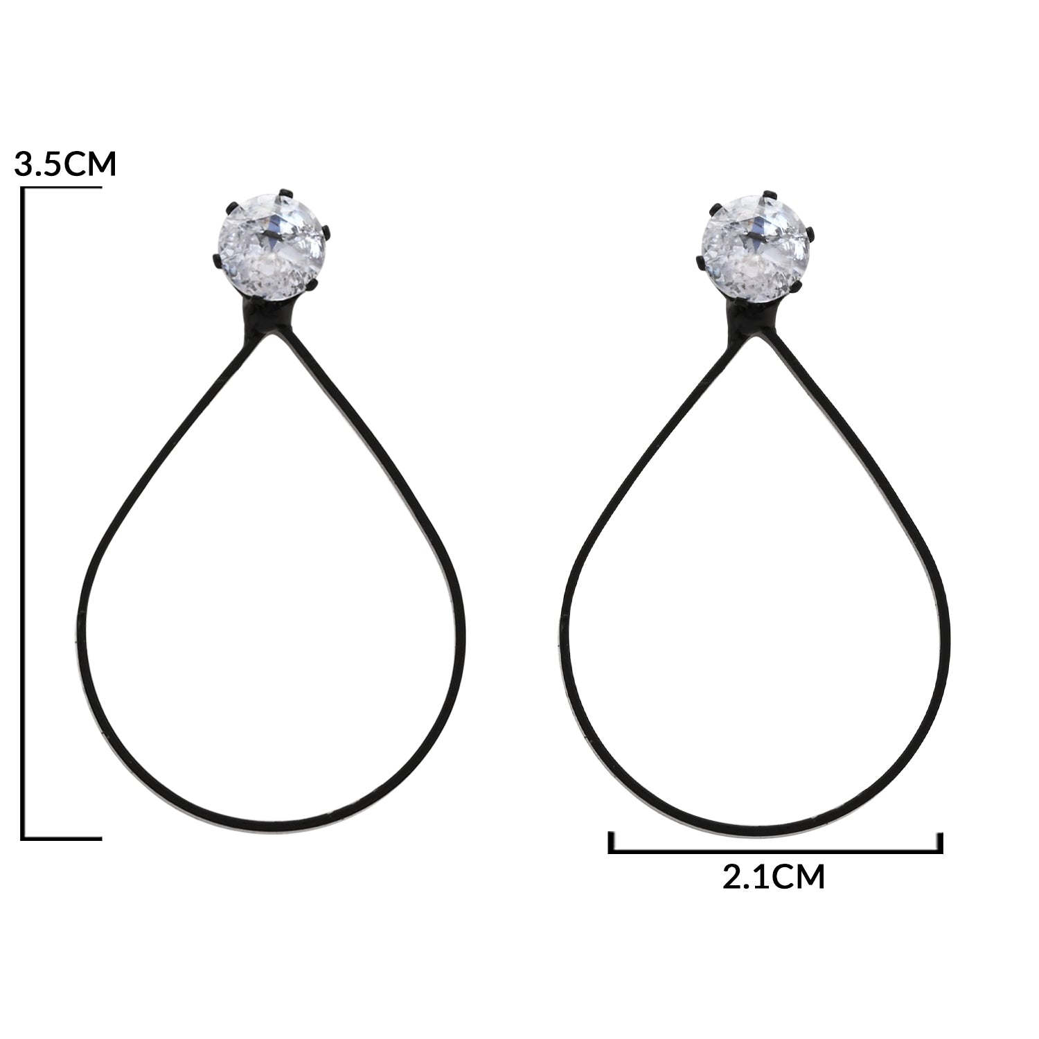 Etnico Stylish Oval Shaped Lightweight Fancy Earring For Women