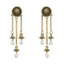 Etnico Traditional Lightweight Multi Layered Dangle Jhumka Earrings For Women