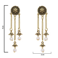 Etnico Traditional Lightweight Multi Layered Dangle Jhumka Earrings For Women