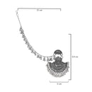 Etnico Silver Oxidised Traditional Jhumka Hair Chain/Ear chain Accessories with Hook For Women