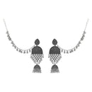 Etnico Silver Oxidised Traditional Jhumka Hair Chain/Ear chain Accessories with Hook For Women