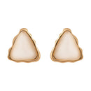 Etnico Gold Plated Latest Stylish Lightweight Mother of Pearl Stud Earrings For Women