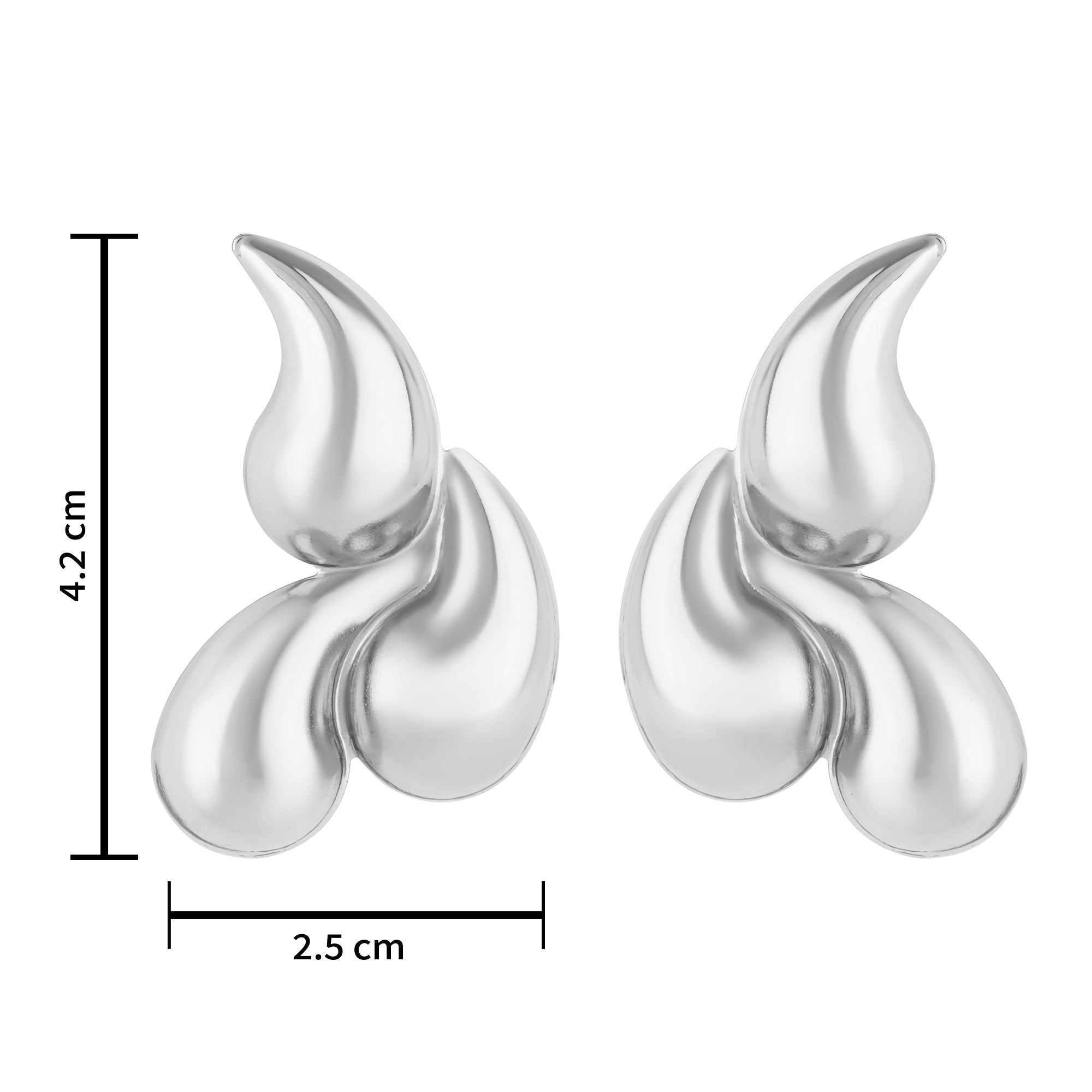Etnico Fashion Latest Stylish Trendy Lightweight Dangle Earrings For Women (Silver)