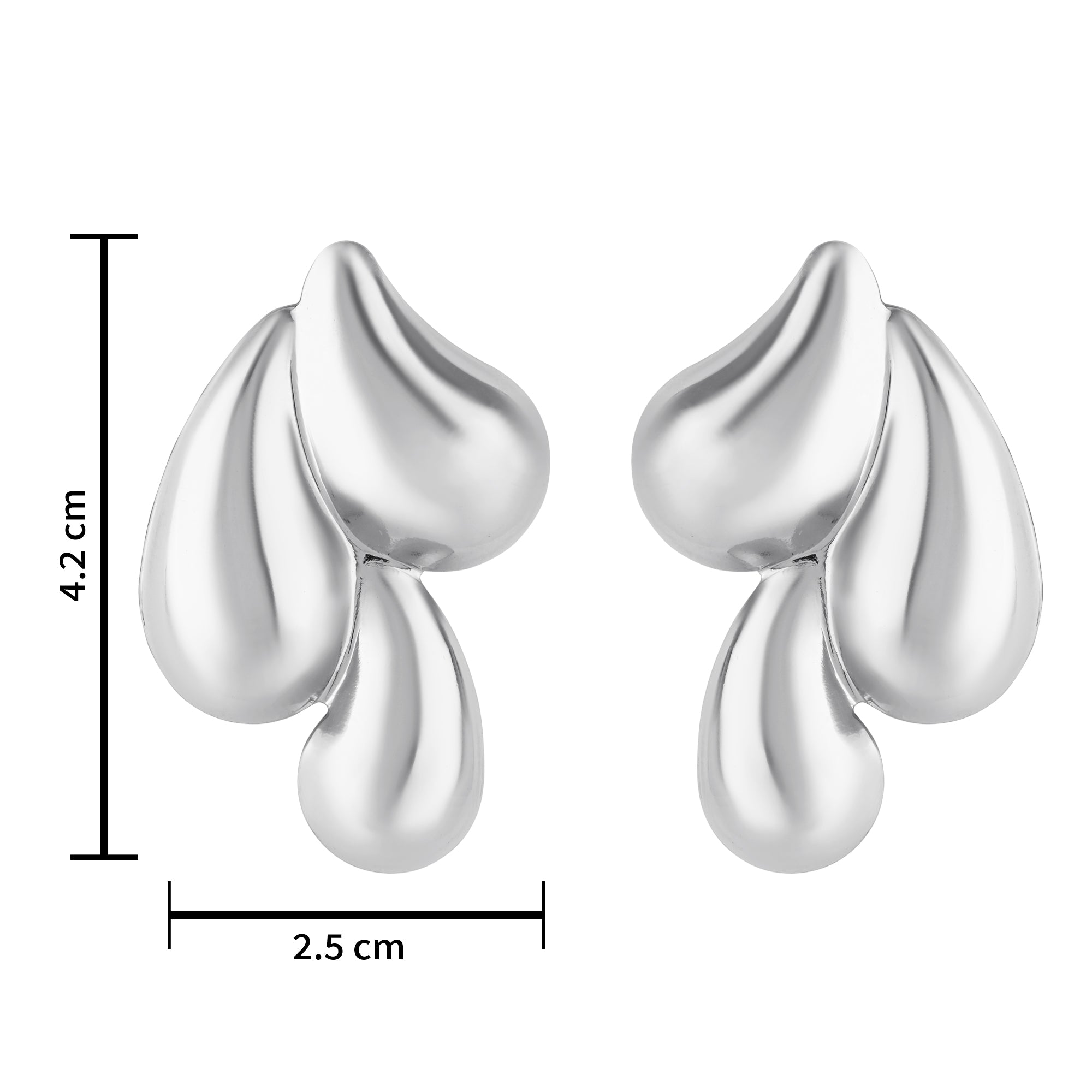 Etnico Fashion Latest Stylish Trendy Lightweight Dangle Earrings For Women (Silver)