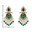 Etnico Traditional Kundan & Pearl Style Dangle Earrings For Women