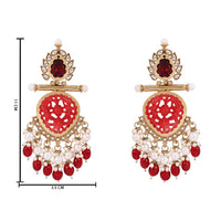 Etnico Traditional Kundan & Pearl Style Dangle Earrings For Women