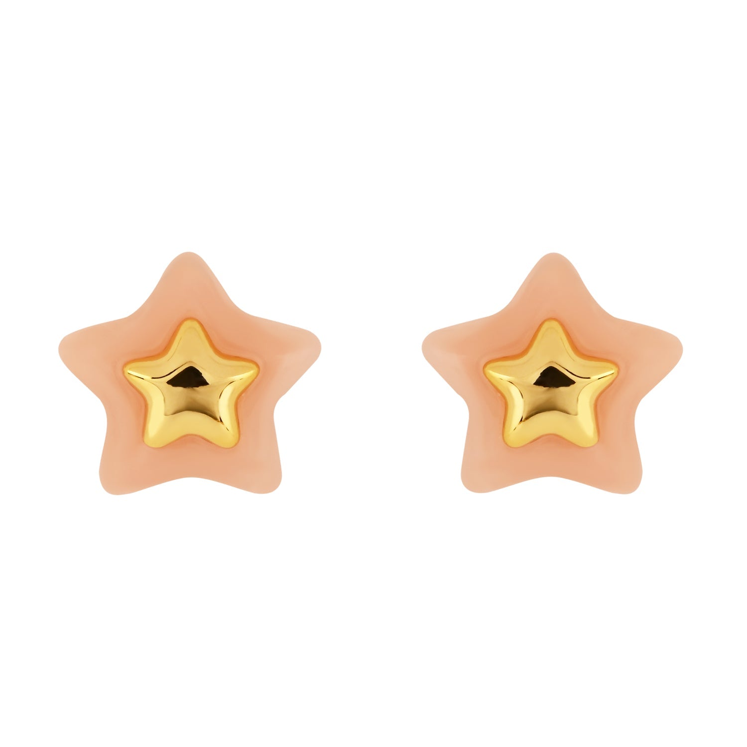 Etnico Fashion Latest Stylish Trendy Lightweight Modern Stud Earrings Combo Set for Women (Peach)