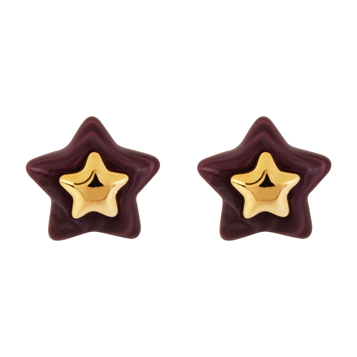 Etnico Fashion Latest Stylish Trendy Lightweight Modern Stud Earrings Combo Set for Women (Wine)