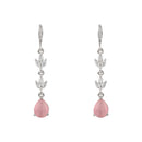 Etnico Silver Plated Cubic Zirconia American Diamond Drop Earrings for Women (E3394ZPi)