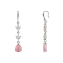 Etnico Silver Plated Cubic Zirconia American Diamond Drop Earrings for Women (E3394ZPi)