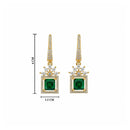 Etnico Gold Plated American Diamond Cubic Zirconia Drop Earrings