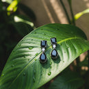 Etnico Silver Plated Designer American Diamond Earrings for Women