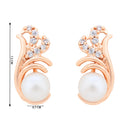 Etnico Rose Gold Plated Special Fashion Cubic Zirconia American Diamoand Stud Earrings For Women