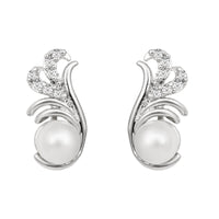 Etnico Silver Plated Special Fashion Cubic Zirconia American Diamoand Stud Earrings For Women