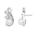 Etnico Silver Plated Special Fashion Cubic Zirconia American Diamoand Stud Earrings For Women