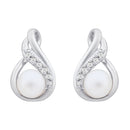 Etnico Silver Plated Special Fashion Cubic Zirconia American Diamoand Stud Earrings For Women