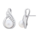 Etnico Silver Plated Special Fashion Cubic Zirconia American Diamoand Stud Earrings For Women