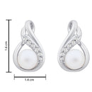 Etnico Silver Plated Special Fashion Cubic Zirconia American Diamoand Stud Earrings For Women