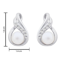 Etnico Silver Plated Special Fashion Cubic Zirconia American Diamoand Stud Earrings For Women