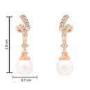 Etnico Rose Gold Plated Special Fashion Cubic Zirconia American diamond Stud Earrings For Women