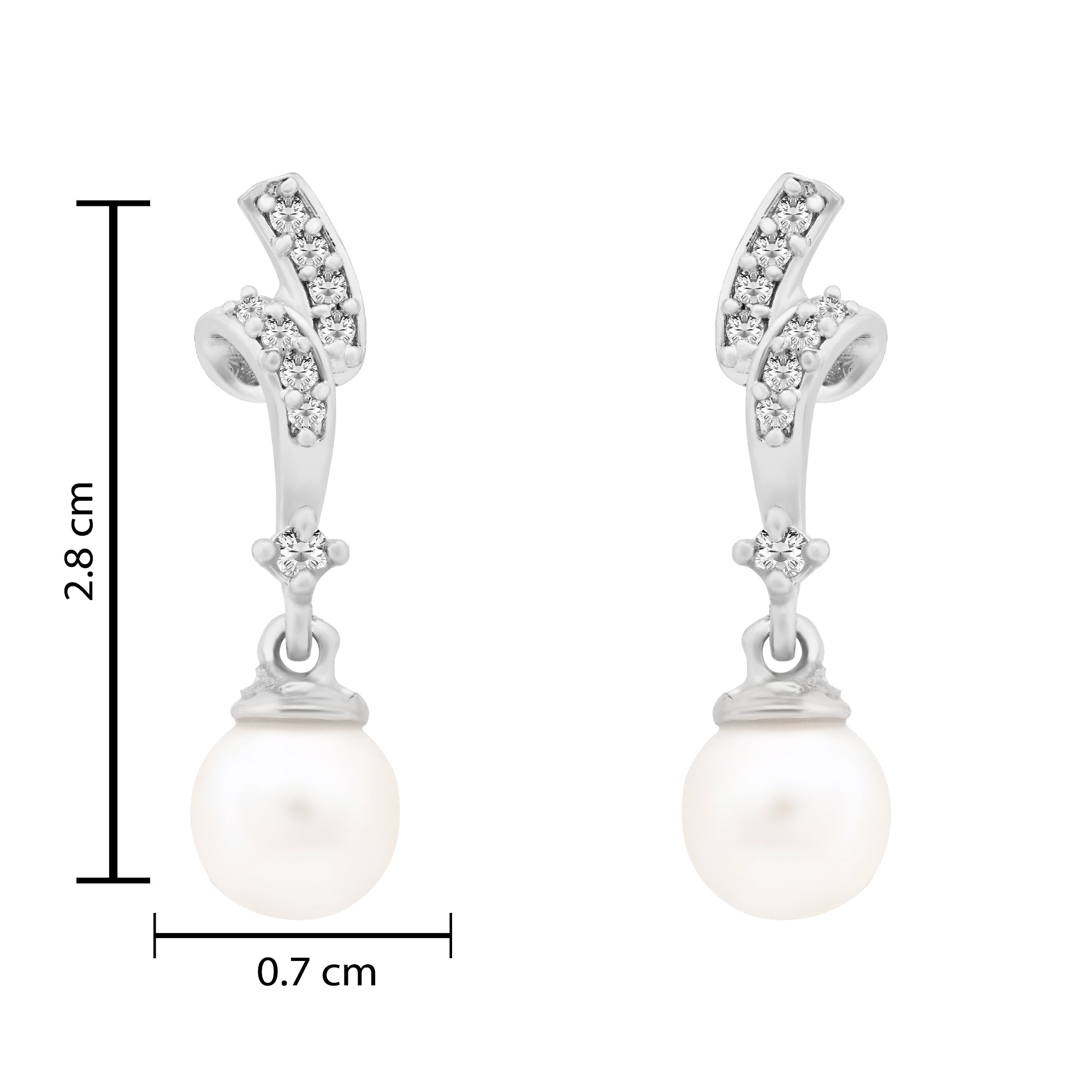Etnico Silver Plated Special Fashion Cubic Zirconia American diamond Stud Earrings For Women