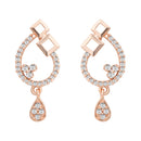 Etnico Rose Gold Plated Special Fashion Cubic Zirconia American Diamoand Stud Earrings For Women