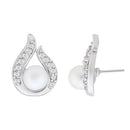 Etnico Silver Plated Special Fashion Cubic Zirconia American Diamoand Stud Earrings For Women