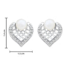 Etnico Silver Plated Special Fashion Cubic Zirconia American Diamoand Stud Earrings For Women