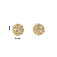 Etnico Gold Plated Traditional Kundan & Pearl Studded Earrings For Women/Girls (E7210Gr)