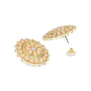 Etnico Gold Plated Traditional Kundan & Pearl Studded Earrings For Women/Girls (E7210Pe)