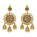 Asmitta Gold Plated Earrings With Mangtikka