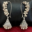 Js Fashion Heritage Oxidised Plated Pearl Jhumki Earrings