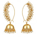Js Fashion Royal Pota Stone And Pearl Jhumki Earrings for Women