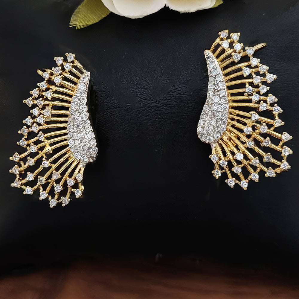 Js Fashion Designer Austrian Stone Stud Earrings