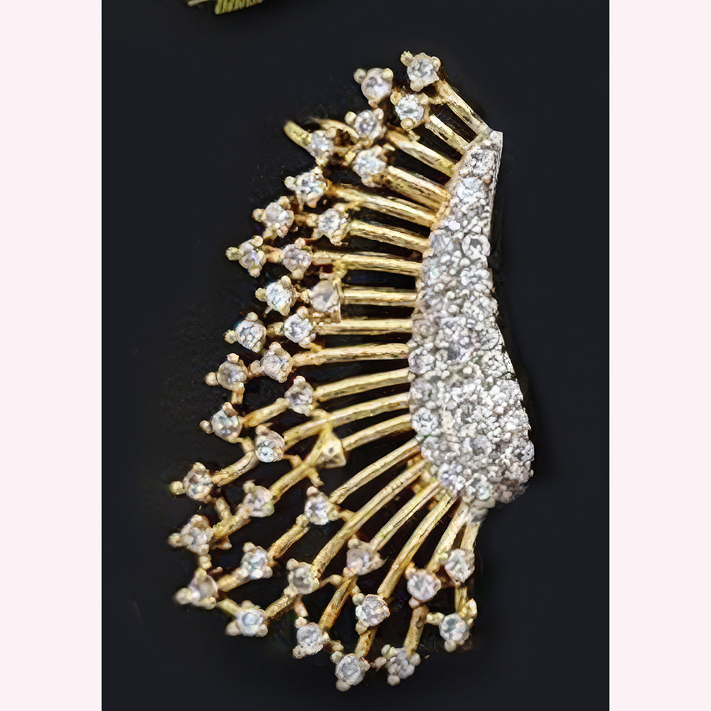 Js Fashion Designer Austrian Stone Stud Earrings