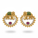Js Fashion Royal Austrian Stone Elephant Studs Earrings