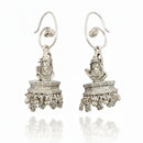 Js Fashion Heritage Oxidised Plated Pearl Jhumki Earrings