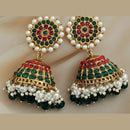 Js Fashion  Antique Jewellery Stylish Design Mehendi Polish Jhumka Earrings