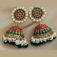Js Fashion  Antique Jewellery Stylish Design Mehendi Polish Jhumka Earrings