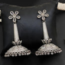 Js Fashion Heritage Oxidised Plated Pearl Jhumki Earrings