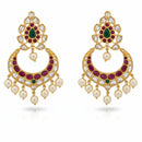 JS Fashion Royal Crystal Stone And Beads Dangler Earrings
