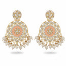 Js Fashion Designer Kundan And Pearl Meenakari Dangler Earrings