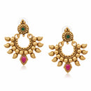 JS Fashion Royal Crystal Stone And Beads Dangler Earrings