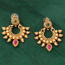 JS Fashion Royal Crystal Stone And Beads Dangler Earrings