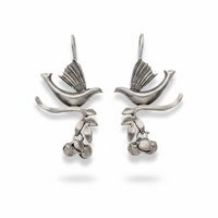 Js Fashion Designer Oxidised Plated Pearl Dangler Earrings