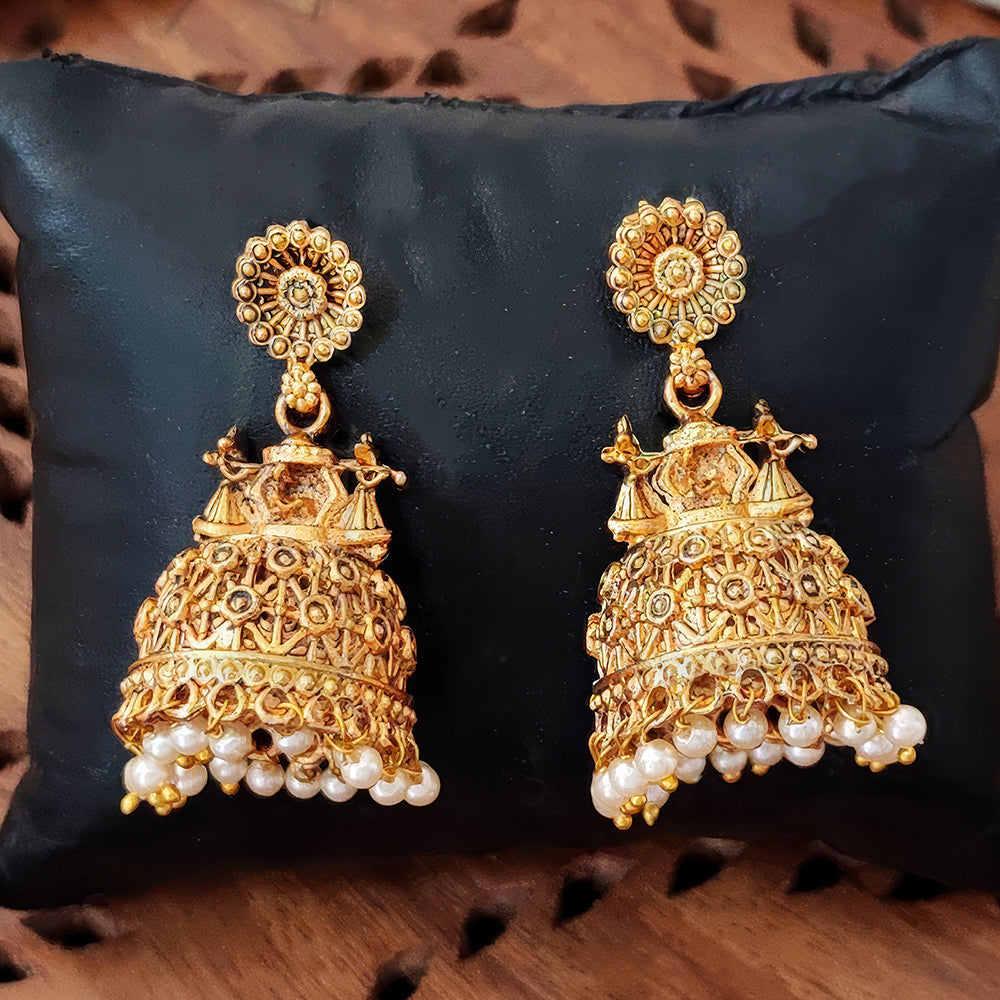 Js Fashion Designer Pearls Jhumki Earrings