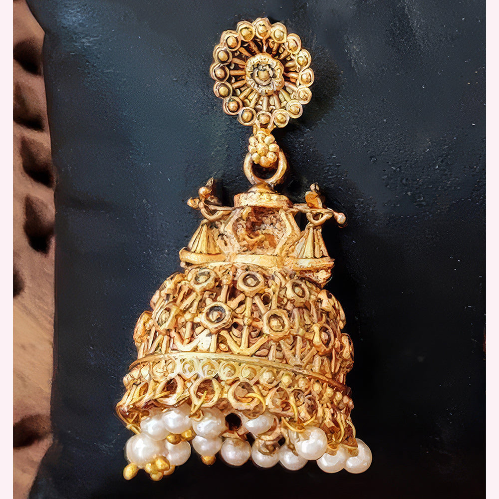 Js Fashion Designer Pearls Jhumki Earrings