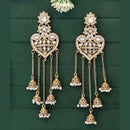 Js Fashion  Traditional Mehendi Polish Kashmiri Antique Long Earrings