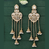 Js Fashion  Traditional Mehendi Polish Kashmiri Antique Long Earrings