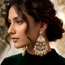 Js Fashion  Mehendi Multicolor Beaded Antique Party Wear Earrings